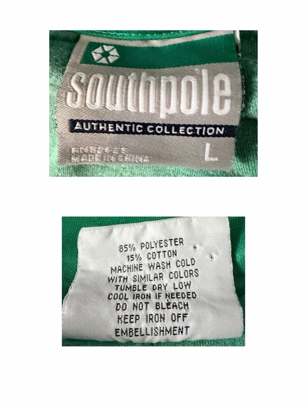 Men’s Size L SouthPole Y2K Full Zip Up Green Jacket Sweatshirt